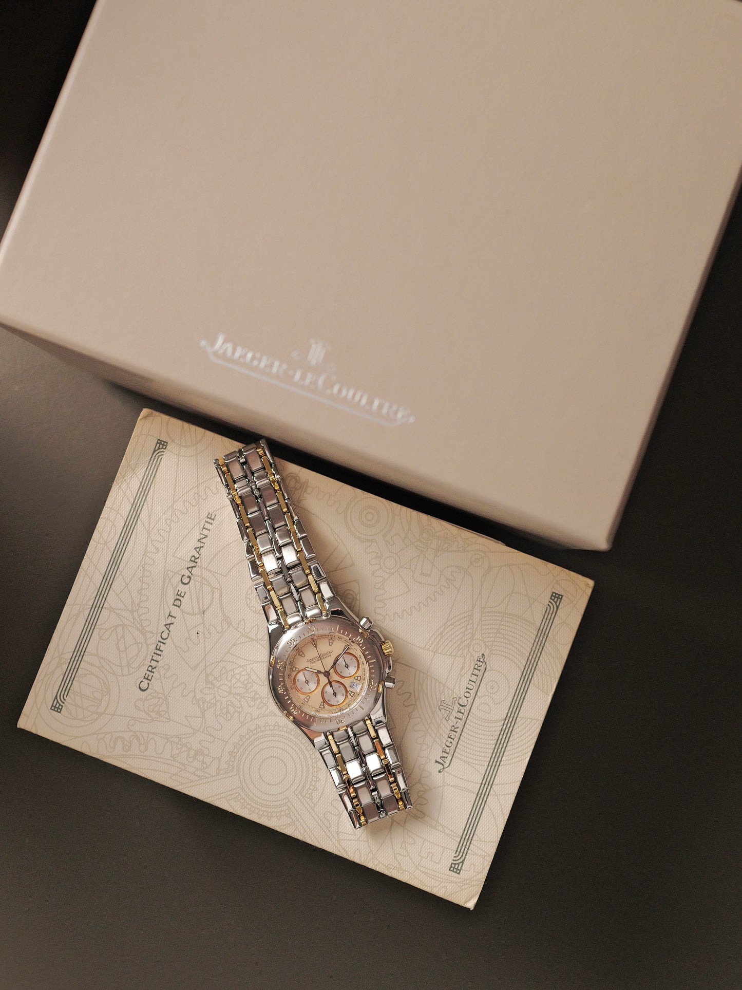 Jaeger-LeCoultre Kryos Chronographe Diver Steel + 18K Yellow Gold FULL SET Ref. 305.5.31 (circa 2004)