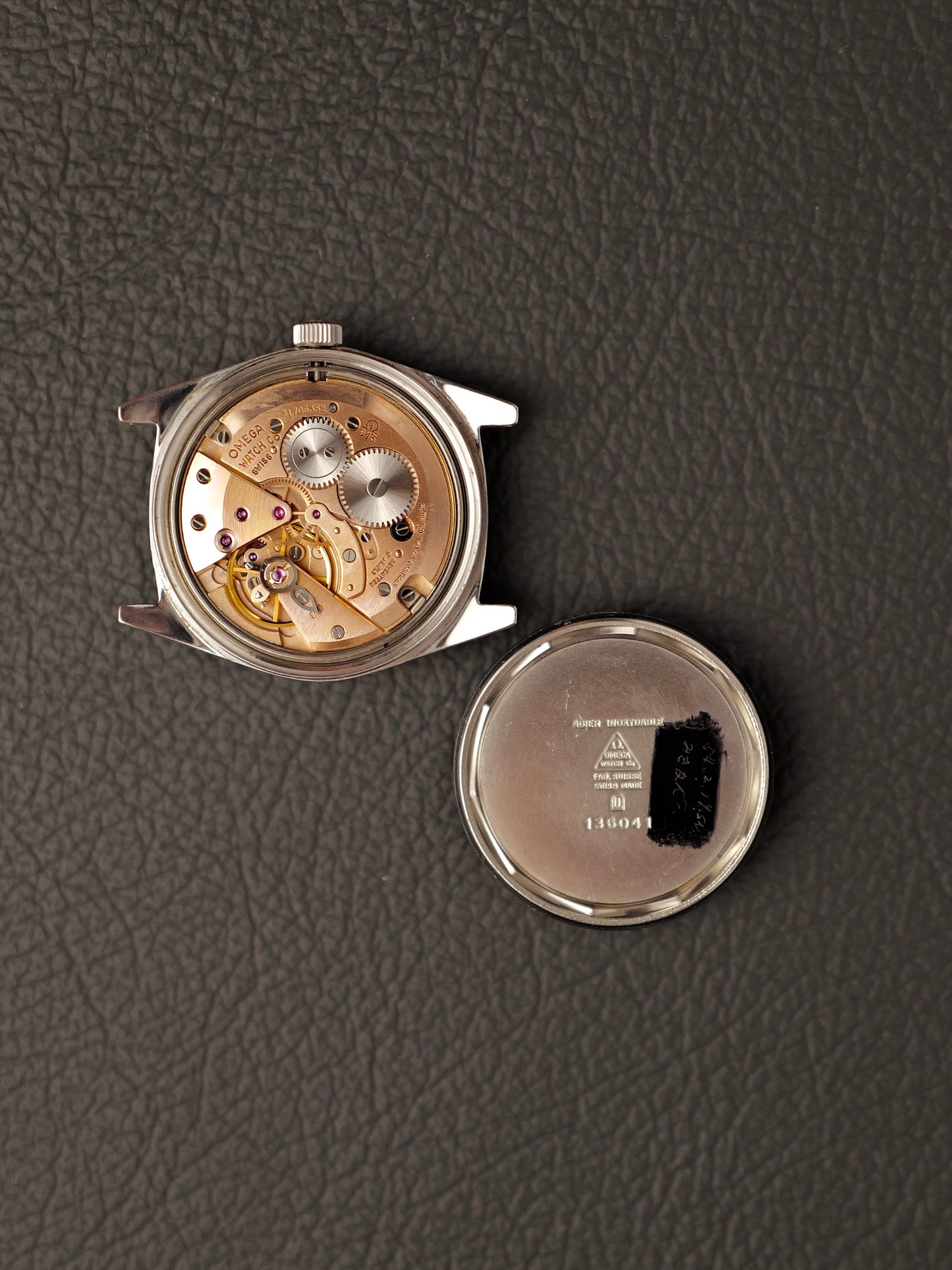 Omega Geneve Date Cushion-Tonneau Silver Domed Dial Ref. 136.041 (circa 1969)
