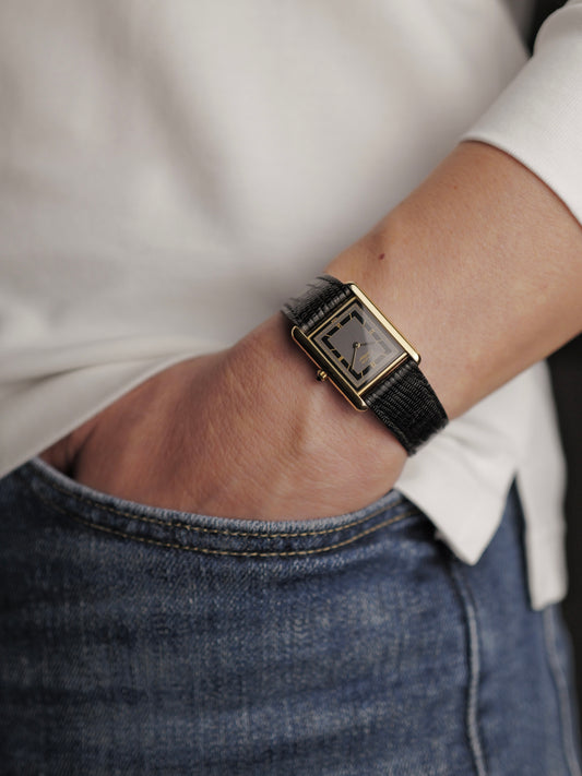 Cartier Must de Cartier Tank Vermeil “Slate Art Deco Dial” LM Ref. 590005 (circa 1990s)