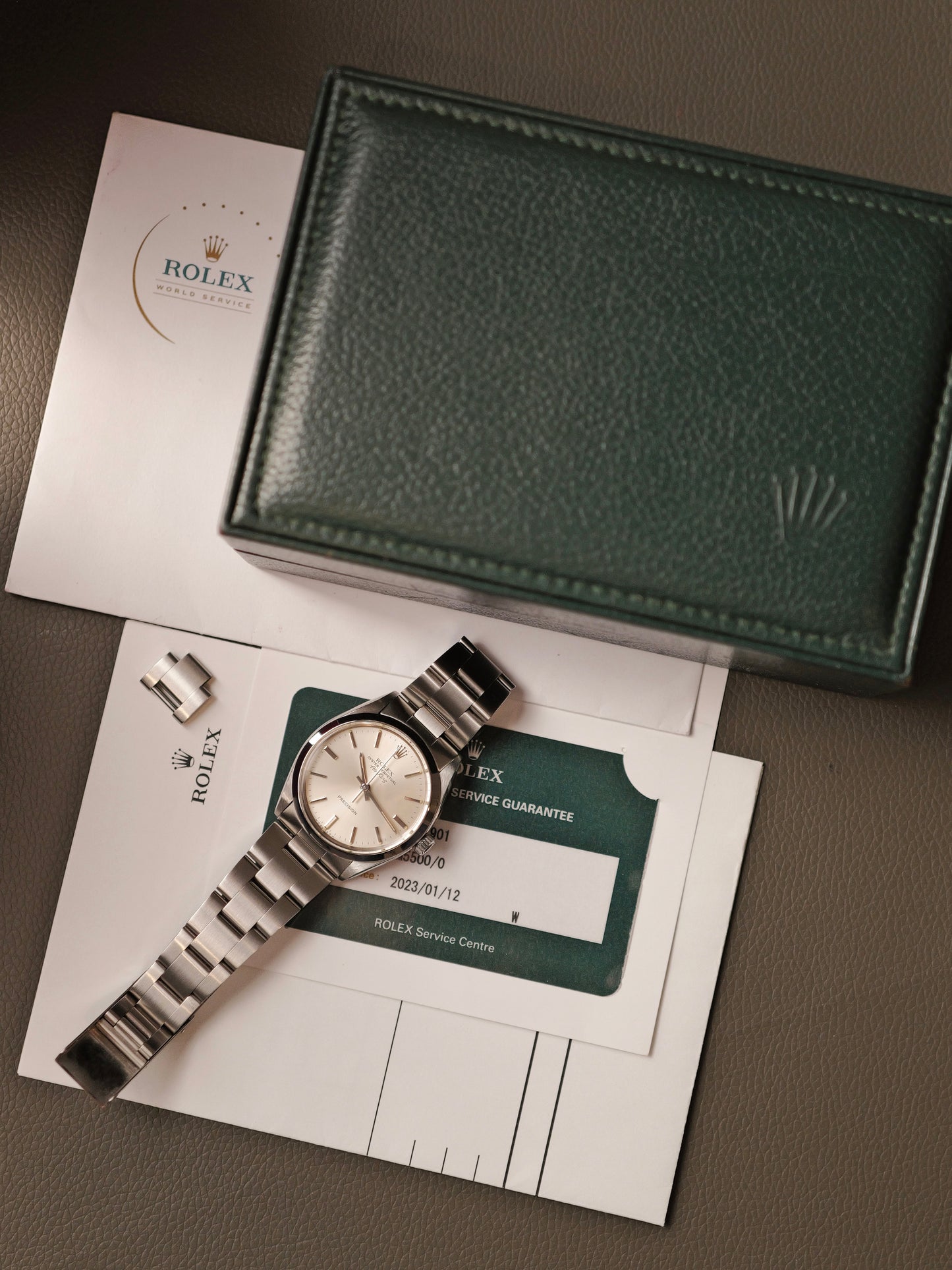 Rolex Oyster Perpetual Air-King Precision w/ Box and Rolex Service Papers Ref. 5500 (circa 1981/2)