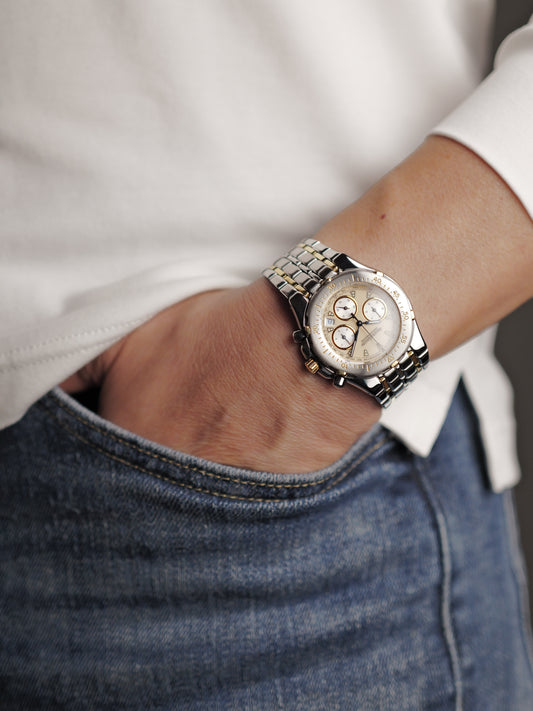 Jaeger-LeCoultre Kryos Chronographe Diver Steel + 18K Yellow Gold FULL SET Ref. 305.5.31 (circa 2004)