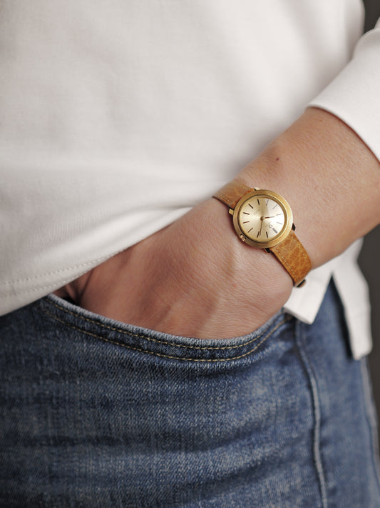 Omega De Ville Mini “Disco Volante” Gold Stepped Bezel Ref. 511.195 (circa 1968)