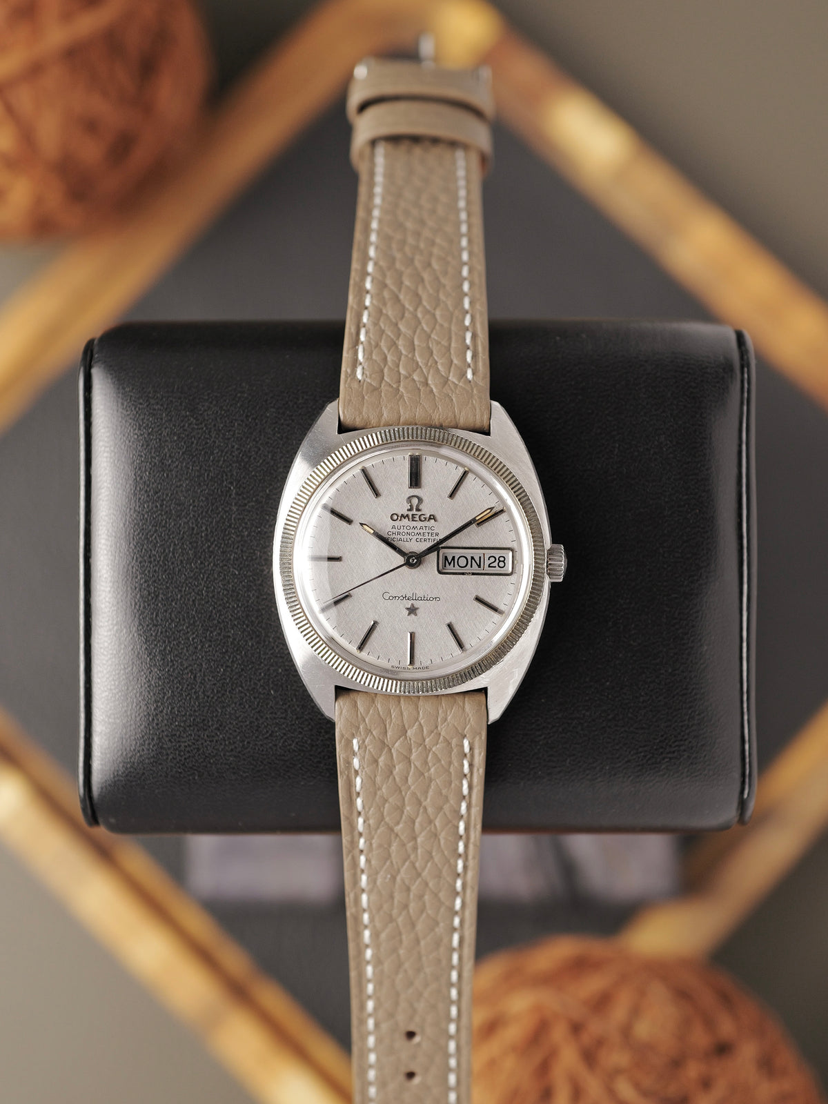 Omega Constellation C Steel Day-Date “Silver Linen” Ref. 168.029 (circa 1969)