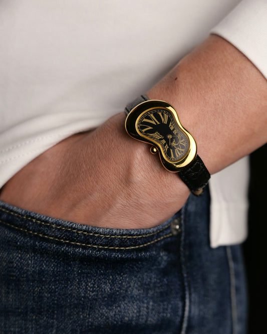Exaequo Softwatch “Dali” 3rd Series Black Gilt (circa 1990s)