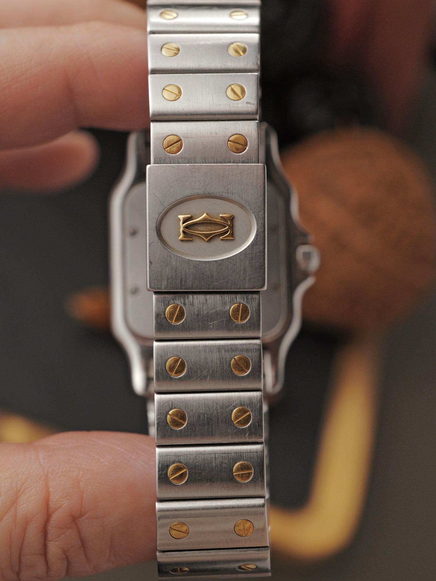 Cartier Santos Galbée Steel & 18K Gold w/ Box Ref. 187901 (circa early 80s)