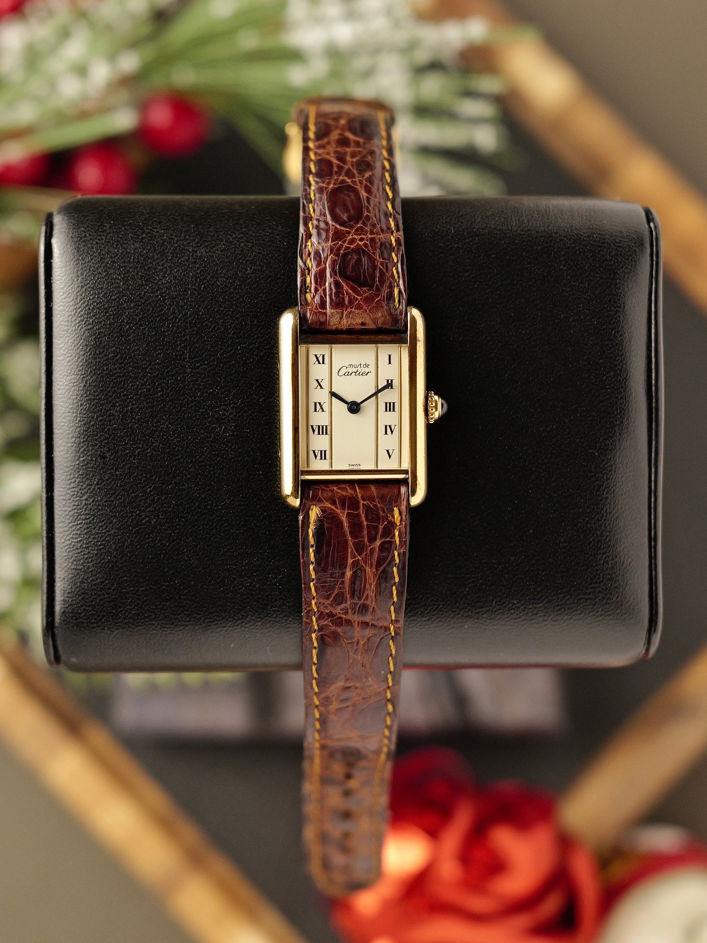 Cartier Must de Cartier Tank Vermeil “Column Dial” SM Ref. 5057001 (circa 1970s)