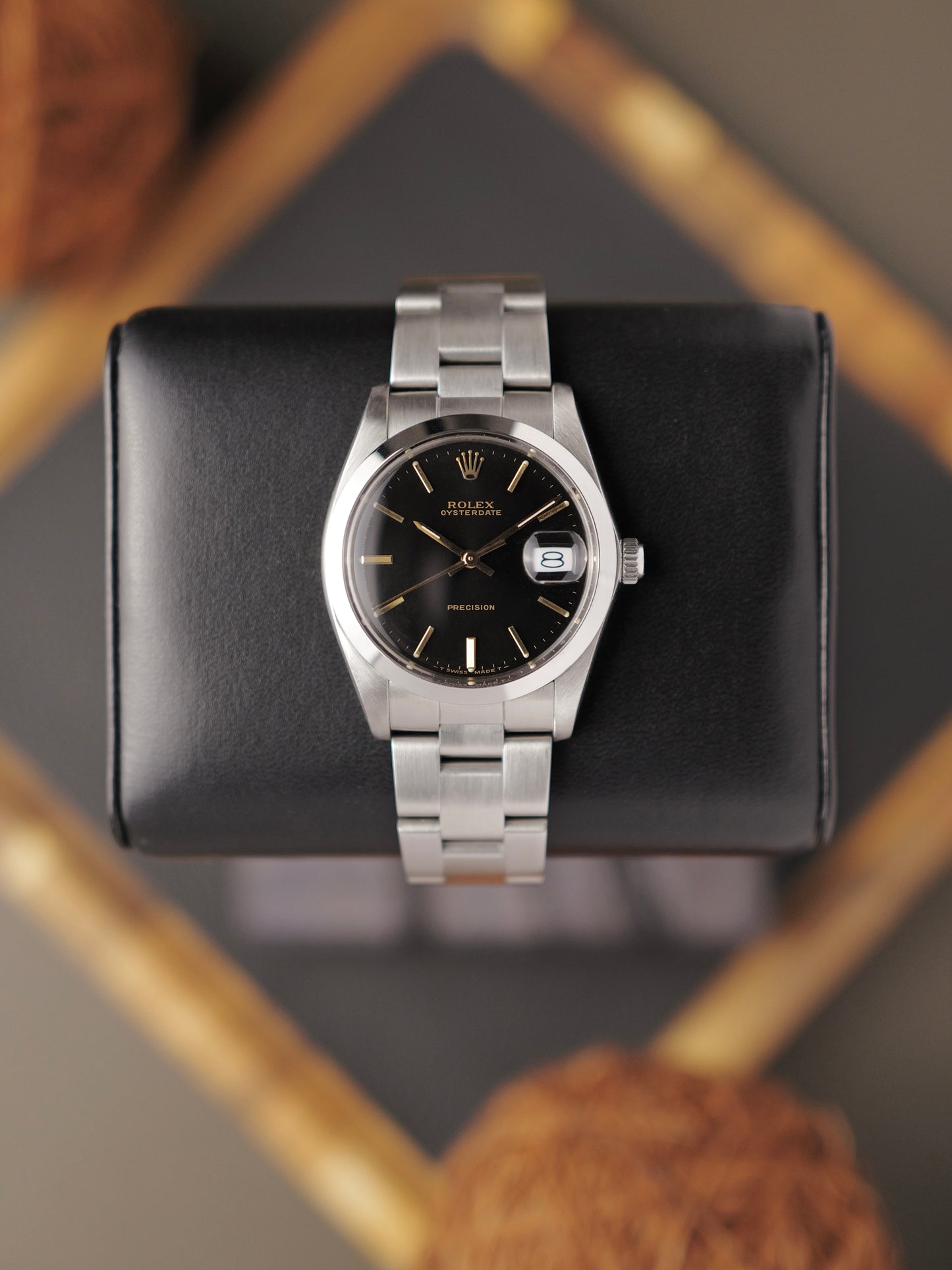 Rolex OysterDate Precision “Black Gilt” w/ Box Ref. 6694 (circa 1987)