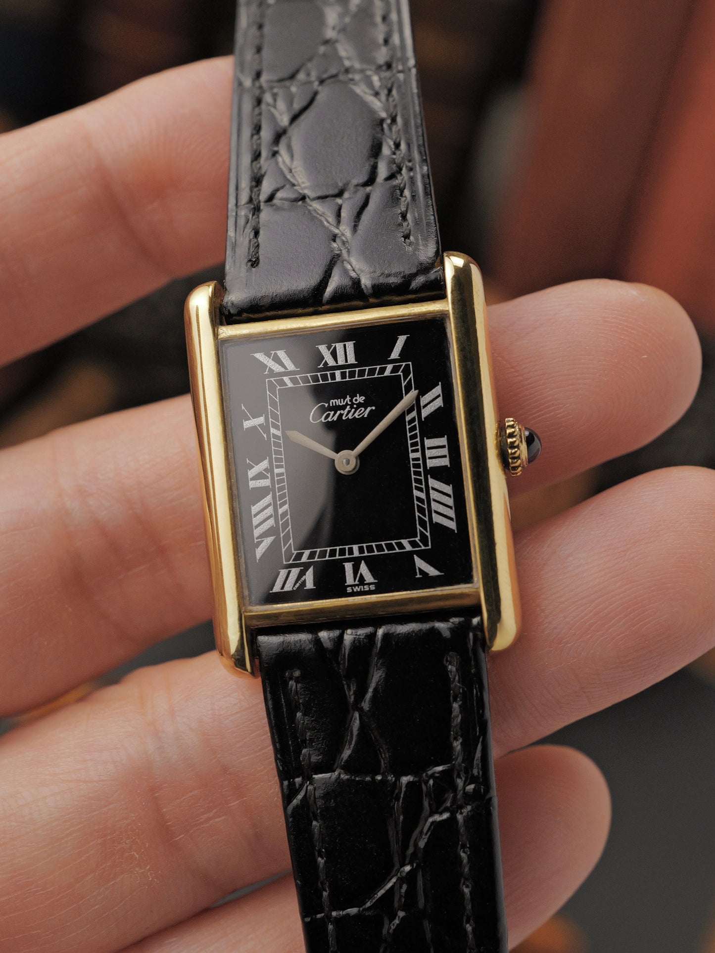 Cartier Tank Vermeil “Tuxedo” LM (circa 1980s)