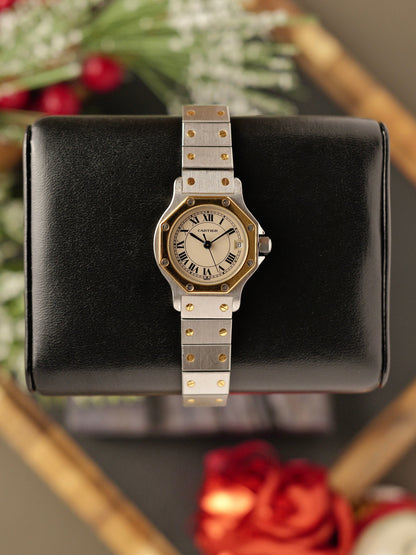 Cartier Santos Octagon Steel & 18K Gold SM Ref. 187903 (circa 1980s)