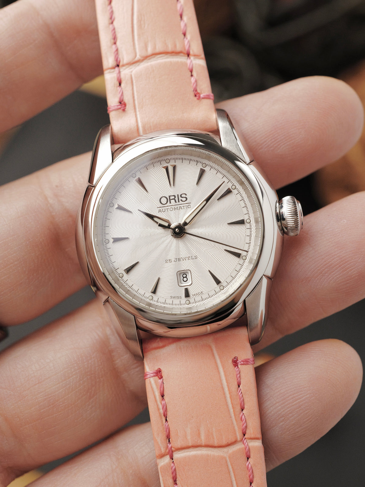 Oris Artelier Date "Silver Guilloche" Automatic with Papers Ref. 561 7548 4051 (circa 2005)