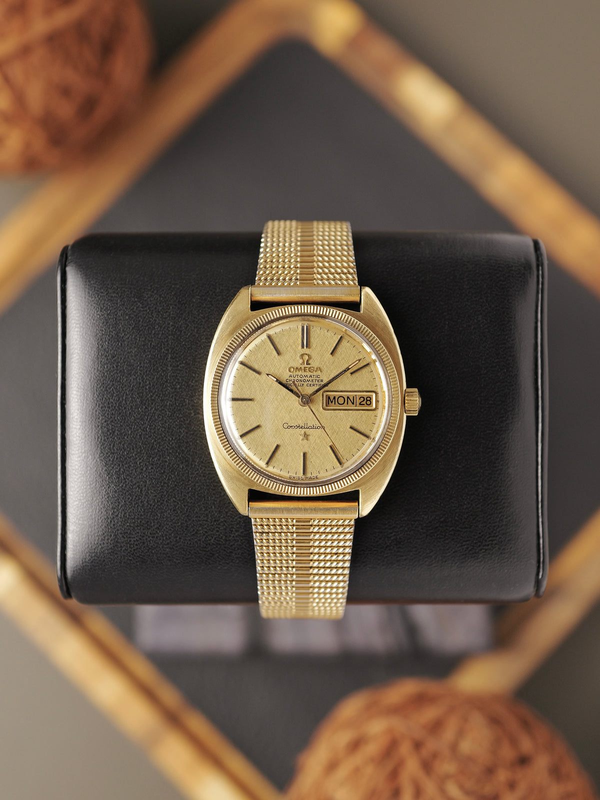 Omega Constellation C Gold-Capped Day-Date “Champagne Linen” Ref. 168.029 (circa 1969)