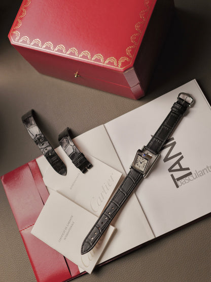 Cartier Tank Basculante SM FULL SET Box & Papers Ref. 2386 (circa 1999)