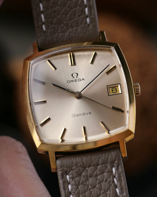 Omega Genève “Square TV” Champagne Dial w/ Box Ref. 132.764 (circa 1973)