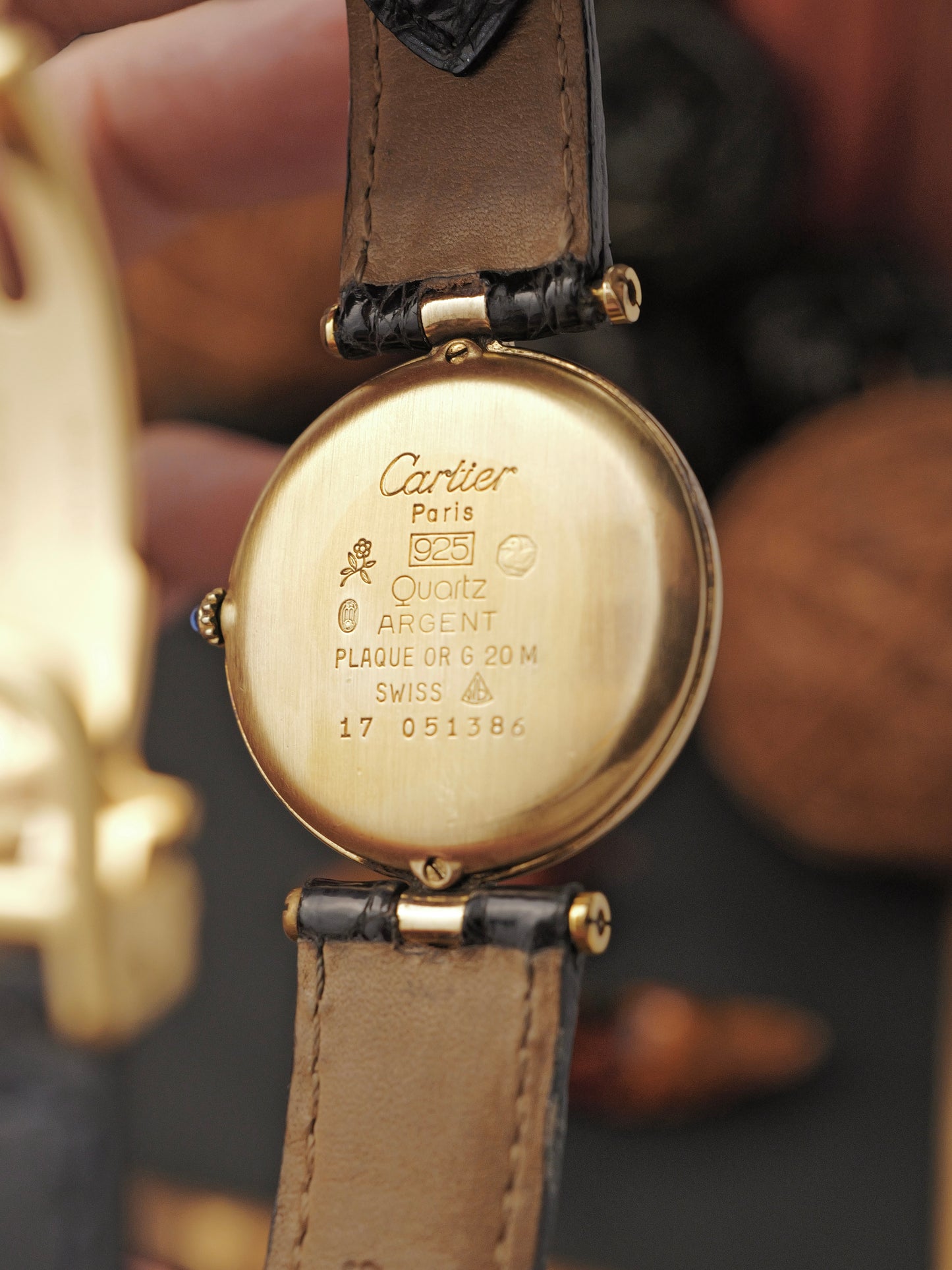 Cartier Vendôme Vermeil “Tuxedo Dial” LM Ref. 590003 (circa 1990s)