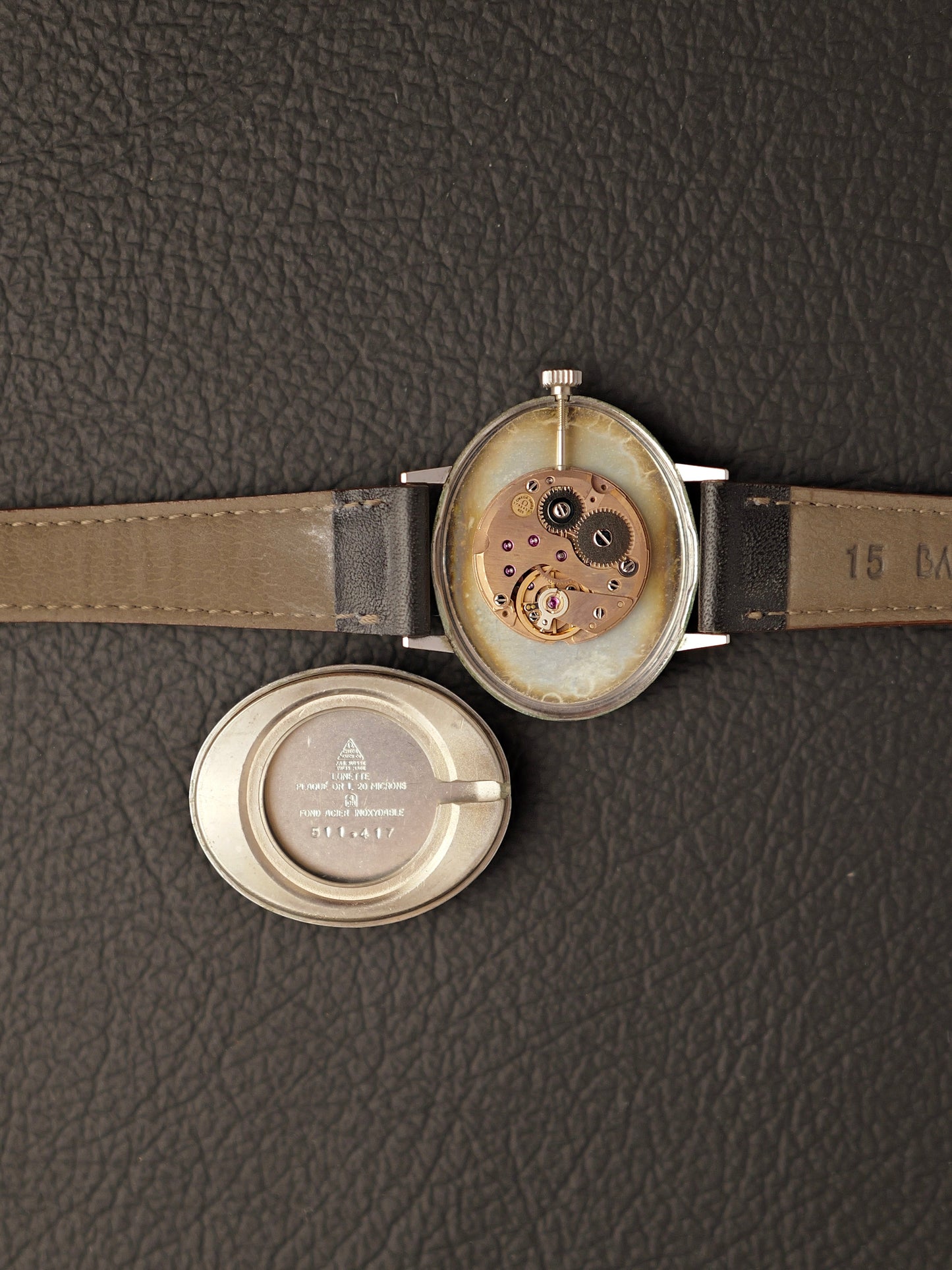 Omega Geneve WG Plated Oval Matte Eggshell Dial Ref. 511.417 (circa 1973)