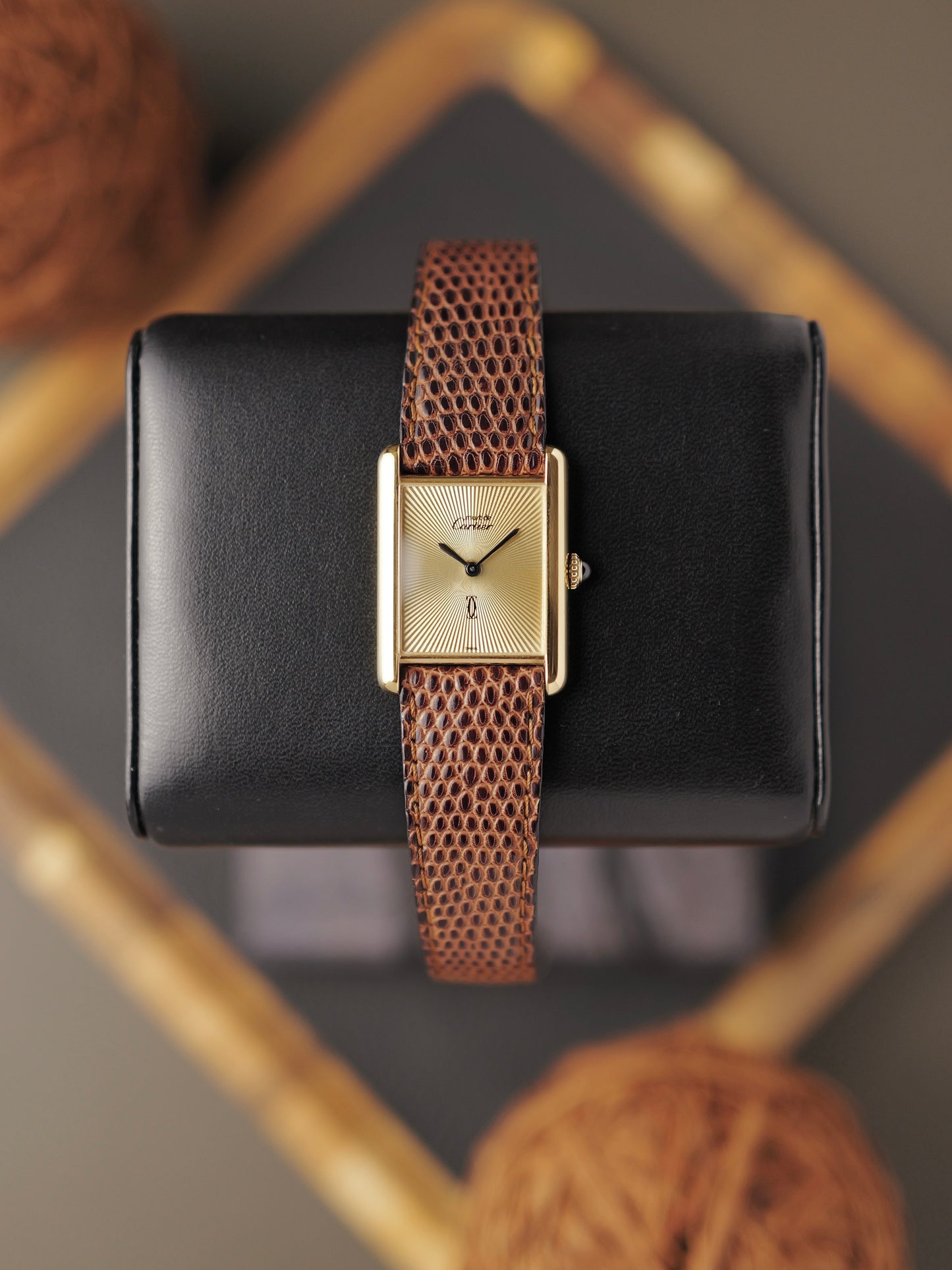 Cartier Must de Cartier Tank “Discor” Vermeil LM FULL SET (circa 1981)