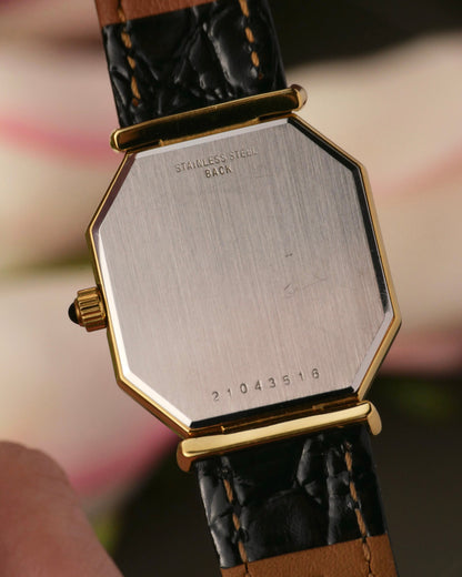 Longines “Octagon Black Gilt Roman” Ref. 3209 (circa 1980s)
