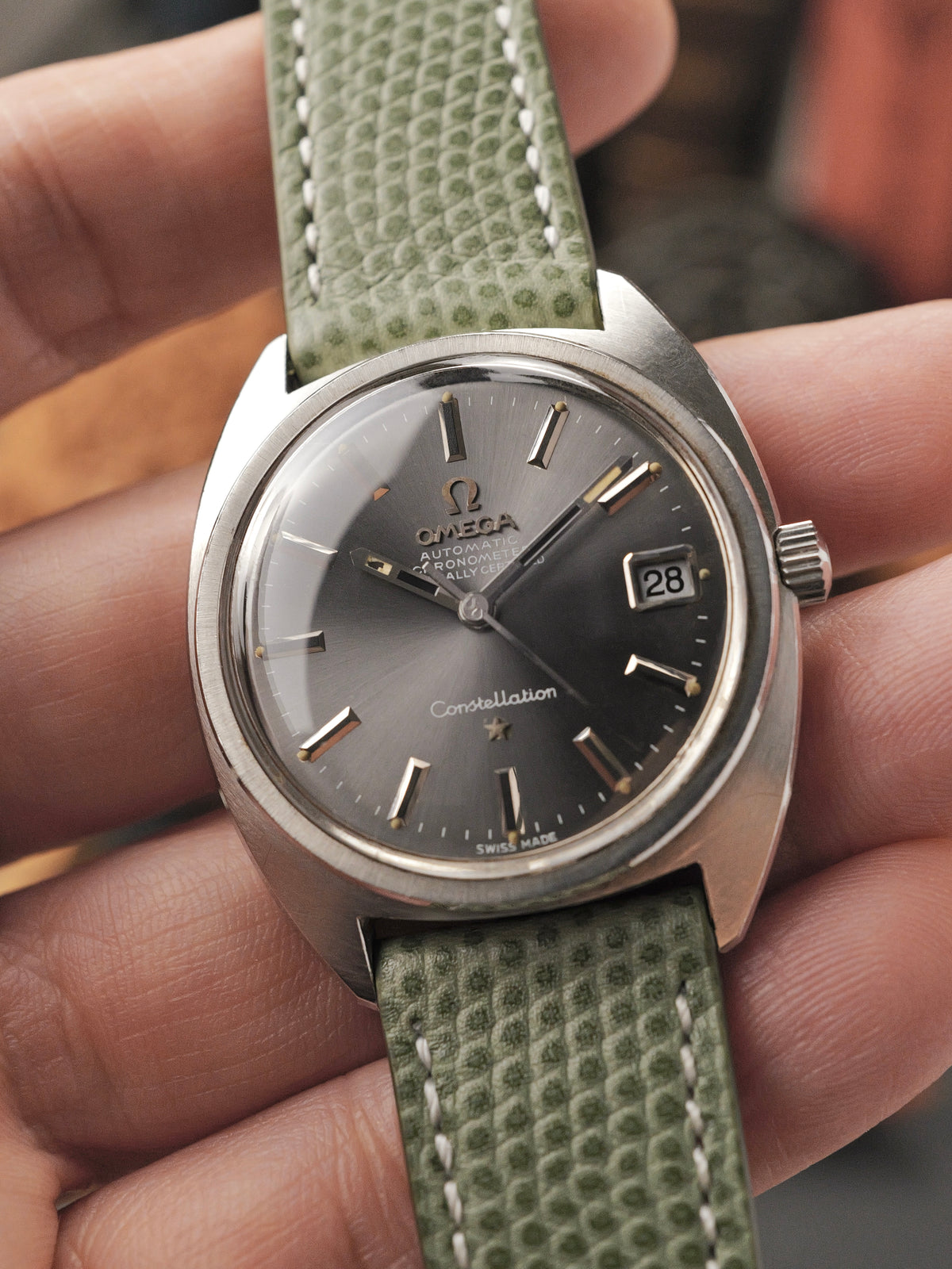 Omega Constellation C Steel Date “Anthracite Sunburst” Ref. 168.017 (circa 1969)