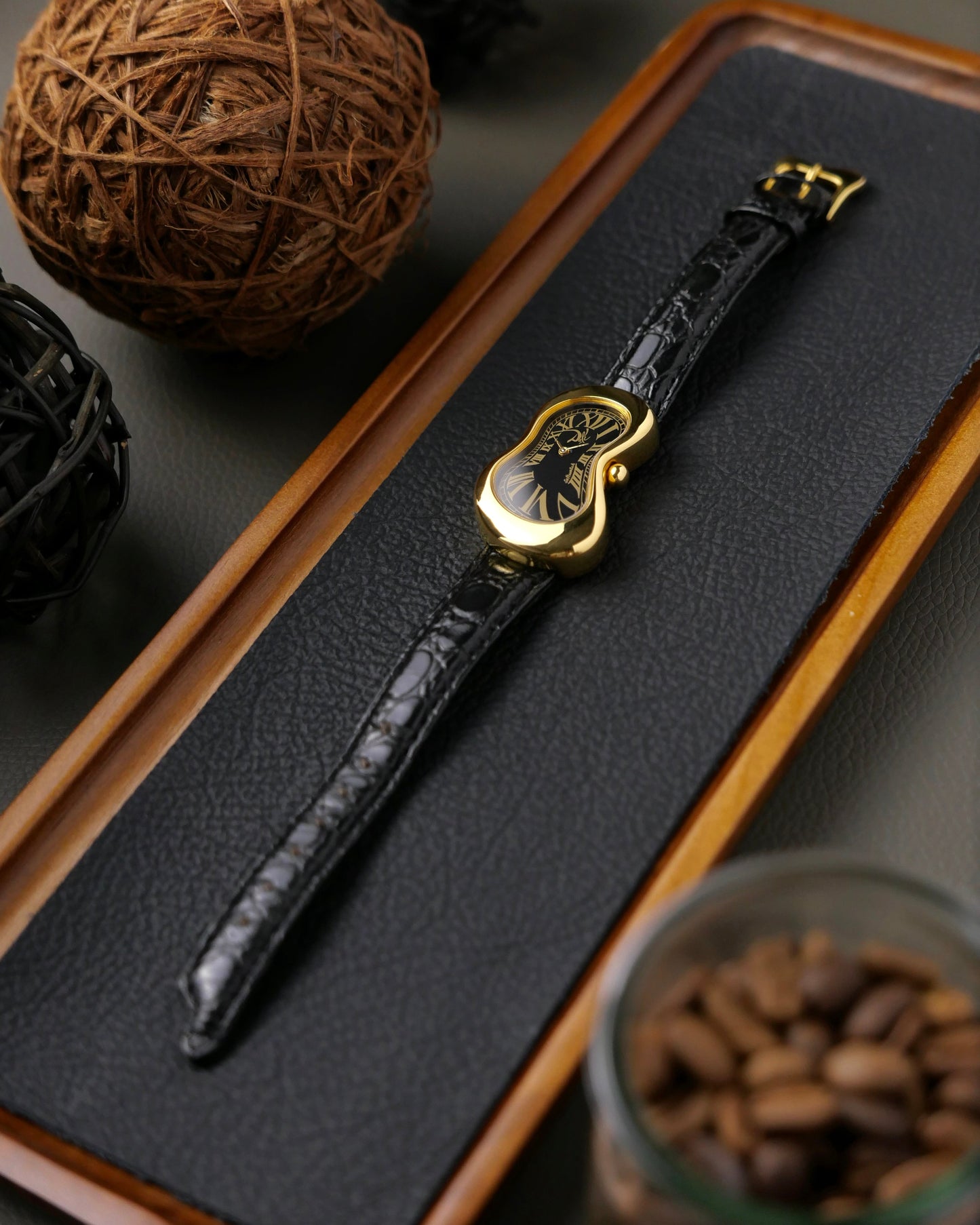 Exaequo Softwatch “Dali” 3rd Series Black Gilt (circa 1990s)