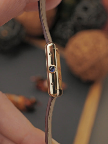 Cartier Must de Cartier Tank Vermeil “Burgundy” SM (circa late 1970s)