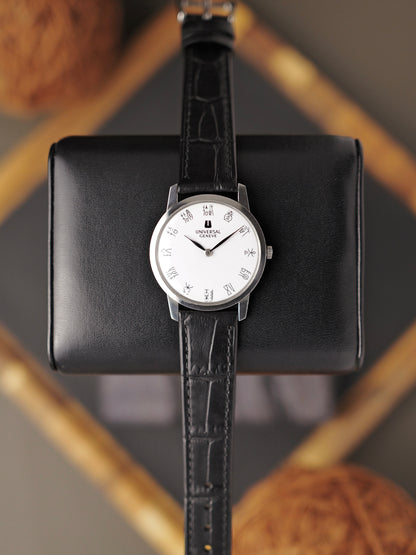 Universal Genève Altesse “Chinese Seal Script” White Dial Ultrathin 842101 (circa early 1970s)