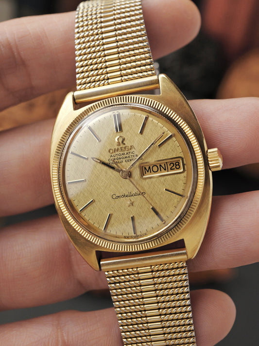 Omega Constellation C Gold-Capped Day-Date “Champagne Linen” Ref. 168.029 (circa 1969)