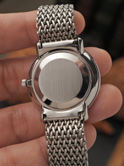 Omega De Ville “Eggshell Roman” Dial w/ Woven Bracelet Ref. 111.077 (circa 1970)
