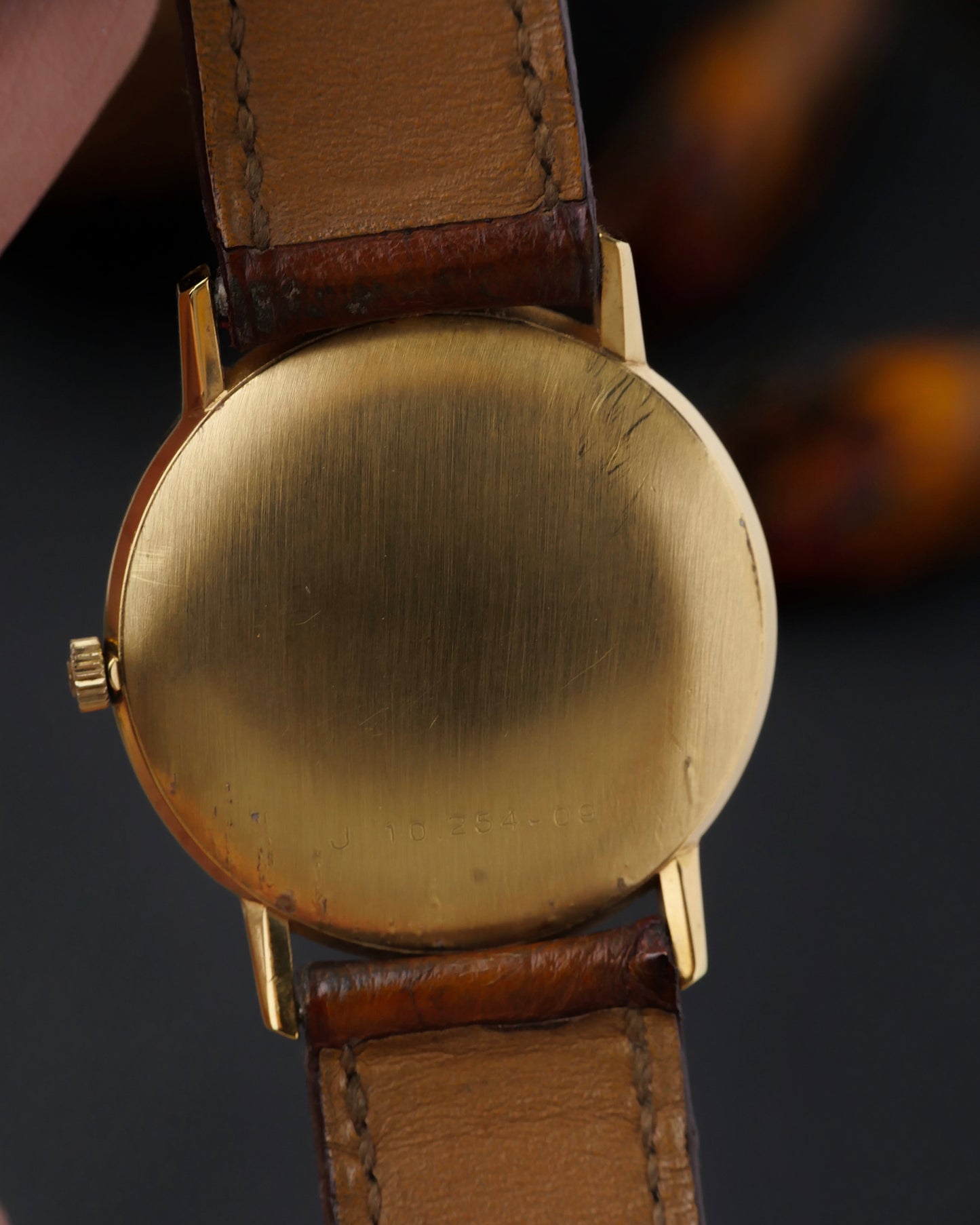 Milus Rhodonite Stone Dial Gold Filled J10.254-09