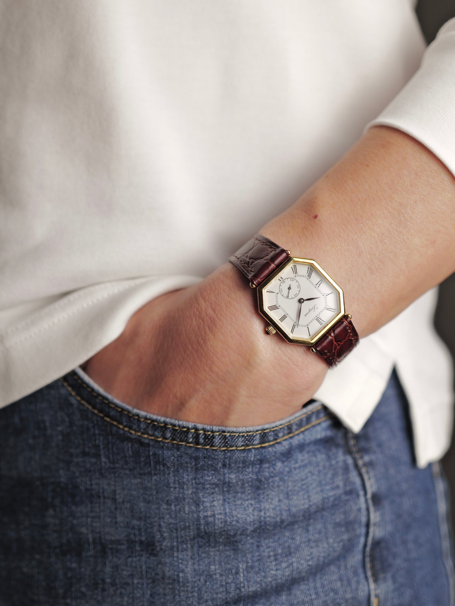Longines “Octagon” White Roman Ref. 3209 (circa 1980s)
