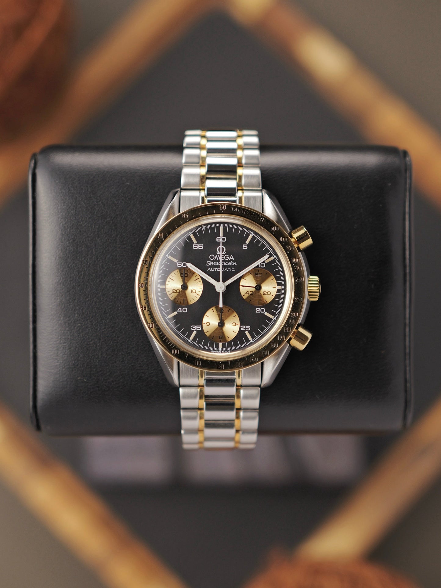 Omega Speedmaster Automatic “Reduced” Steel + 18K Gold FULL SET Ref. 175.0033 (circa 1990s)
