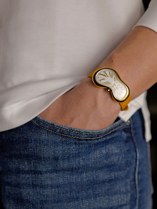 Exaequo Softwatch “Dali” 2nd Series White Gilt (circa 1990s)
