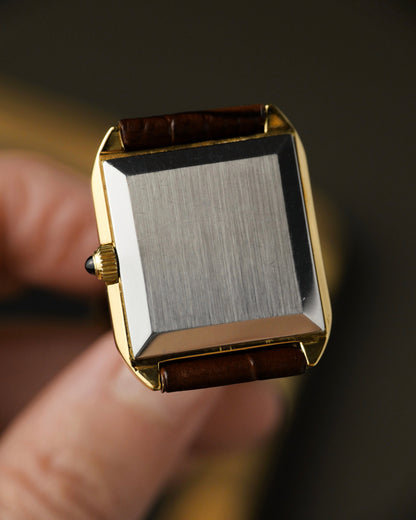 Omega De Ville “Cushion Square” Brushed Golden Dial Ref. 511.0502 (circa 1977)