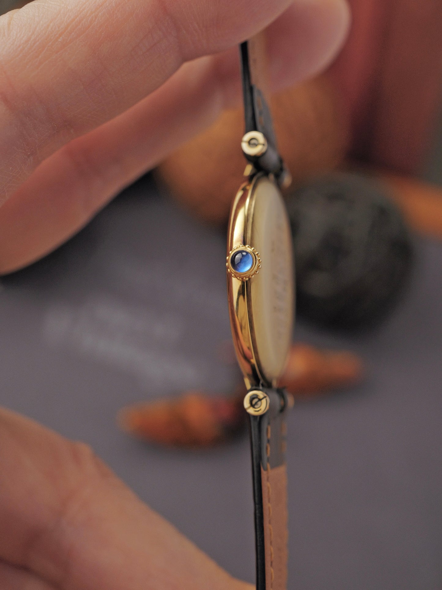 Cartier Vendôme Vermeil Trinity Dial LM Ref. 590003 (circa 1990s)