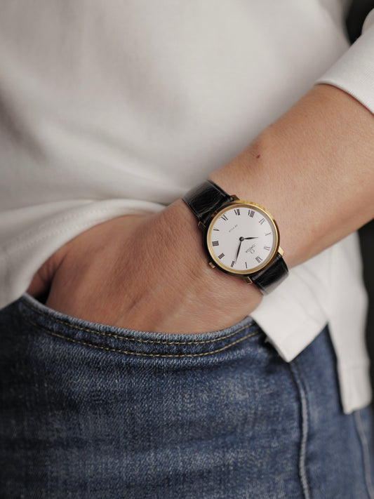 Omega De Ville “Calatrava” White Roman Lacquer Dial w/ Box Ref. 111.077 (circa 1974)