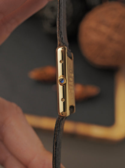 Cartier Must de Cartier Tank Vermeil “Slate Art Deco Dial” LM Ref. 590005 (circa 1990s)