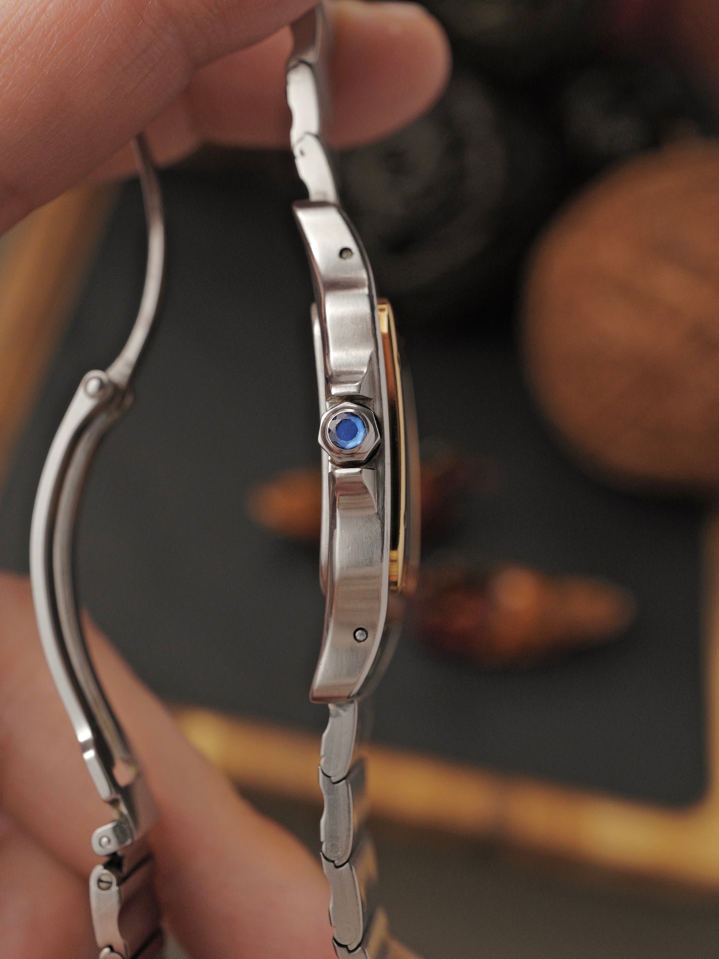 Cartier Santos Galbée Steel & 18K Gold w/ Box Ref. 187901 (circa early 80s)