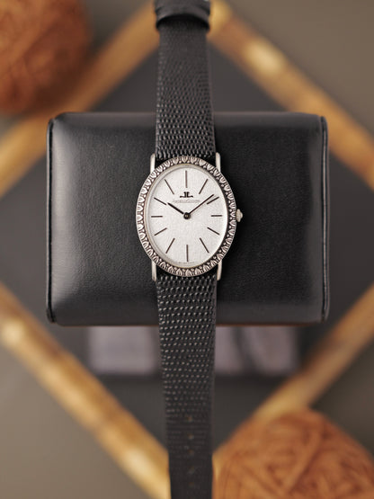 Jaeger-LeCoultre “Silver Oval Ribbon Bezel” Large 925 Sterling Silver Ref. 9035 (circa 1970s)