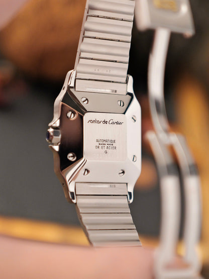 Cartier Santos Carrée Steel + 18K Solid Gold FULL SET Ref. 2961 (circa 1985)