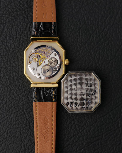 Longines “Octagon Black Gilt Roman” Ref. 3209 (circa 1980s)