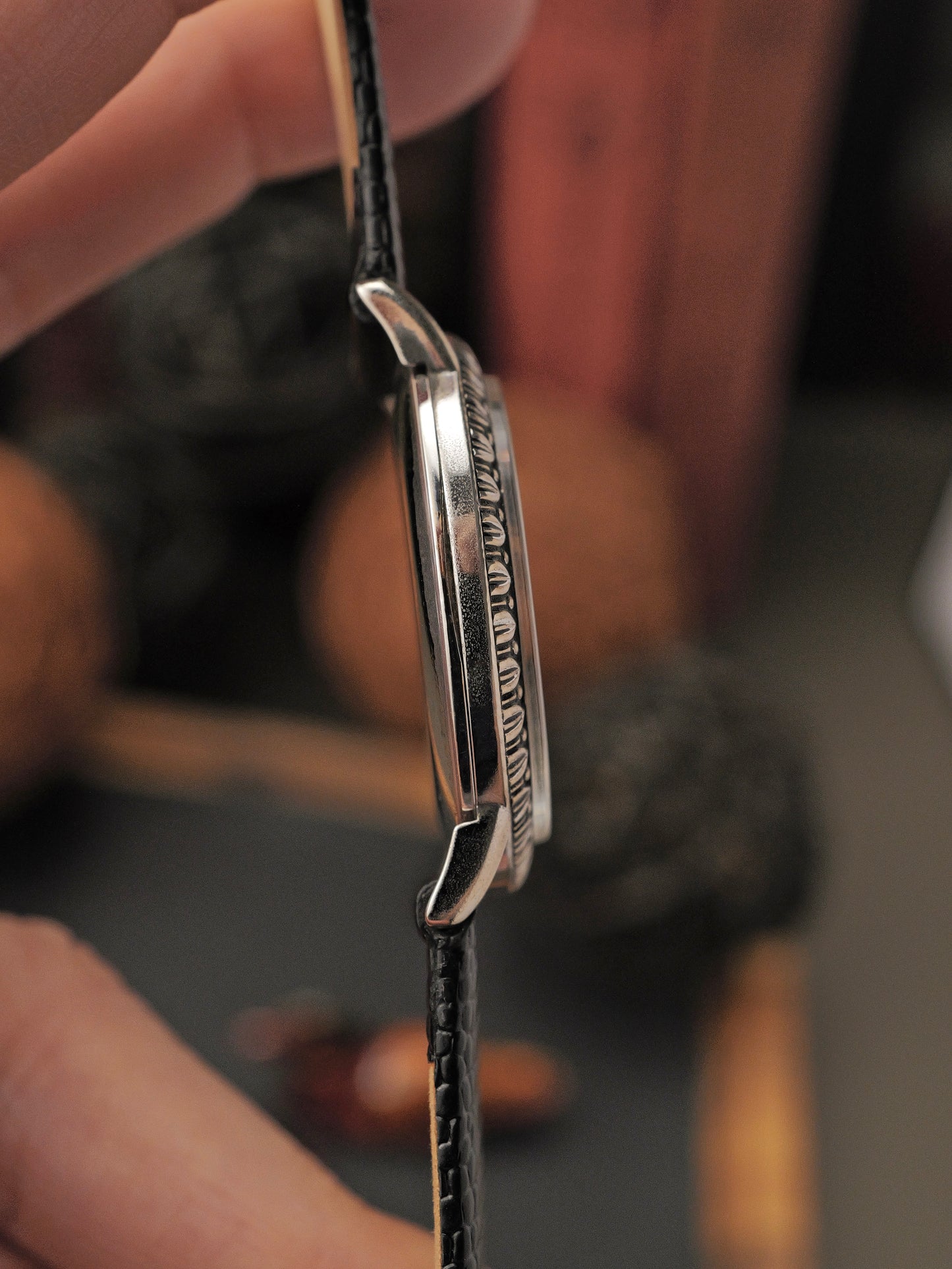 Jaeger-LeCoultre “Silver Oval Ribbon Bezel” Large 925 Sterling Silver Ref. 9035 (circa 1970s)
