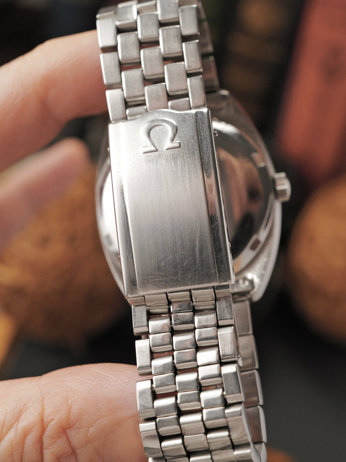 Omega Constellation C Steel Date “Creamy Silver Sunburst” Brick Bracelet Ref. 168.027 (circa 1969)