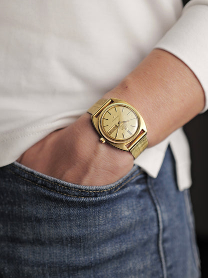 Omega Constellation C Gold-Capped Day-Date “Champagne Linen” Ref. 168.029 (circa 1969)