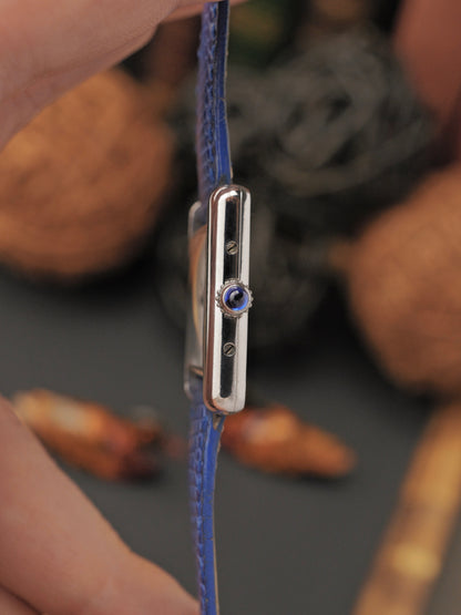 Cartier Must de Cartier Tank Sterling Silver “Blue Roman” SM Ref. 57002 (circa early 1990s)