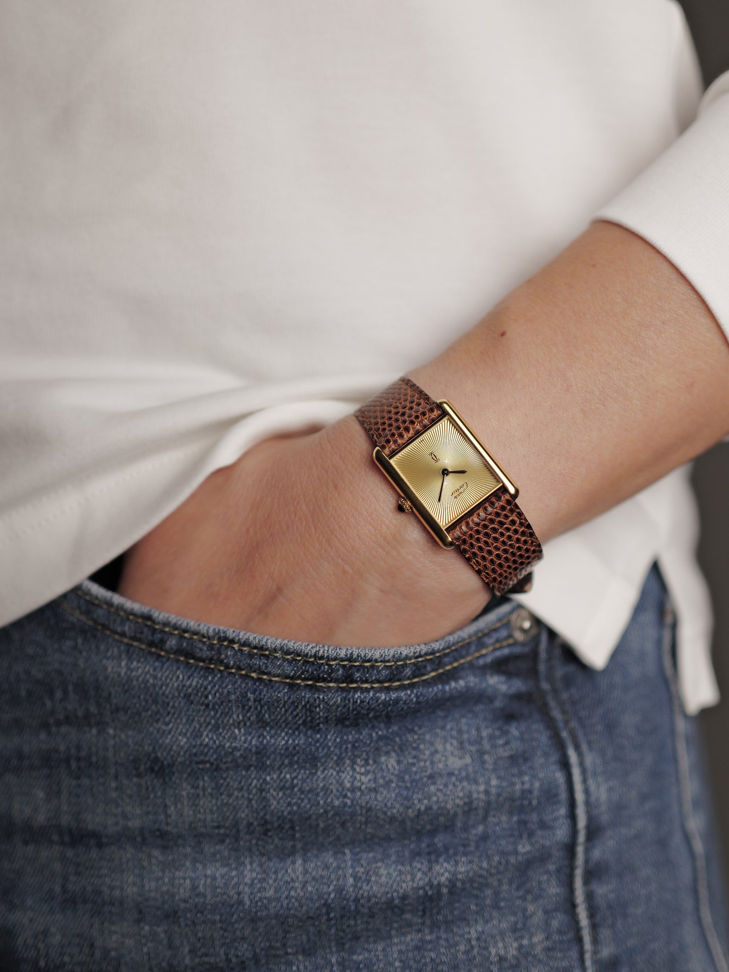 Cartier Must de Cartier Tank “Discor” Vermeil LM FULL SET (circa 1981)