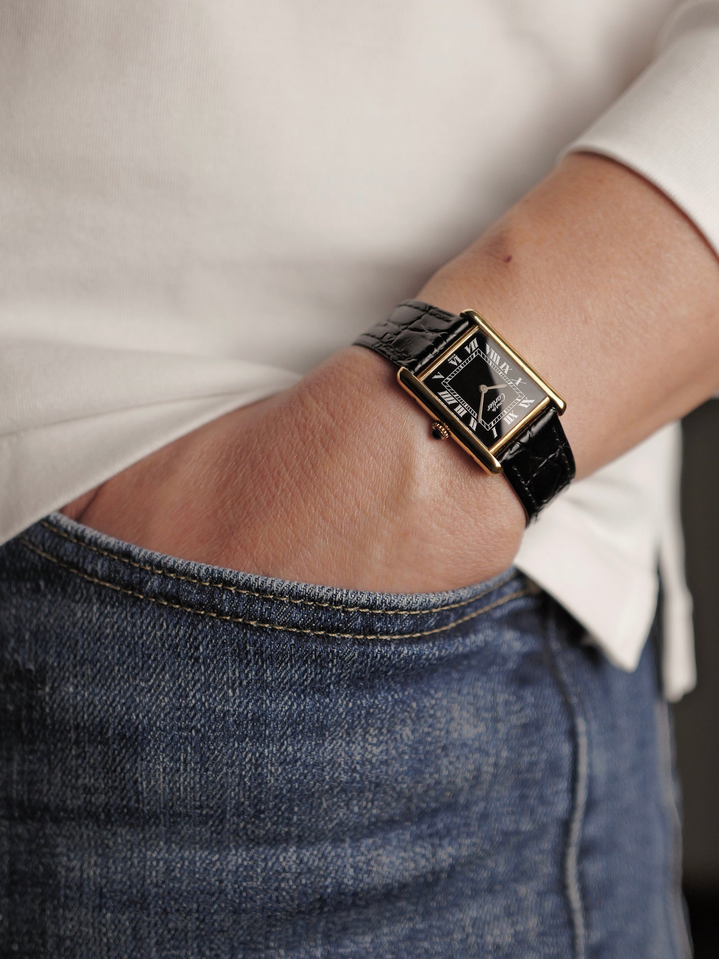 Cartier Tank Vermeil “Tuxedo” LM (circa 1980s)