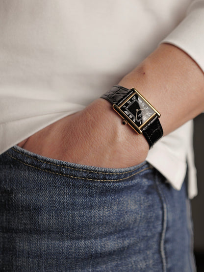Cartier Tank Vermeil “Tuxedo” LM (circa 1980s)