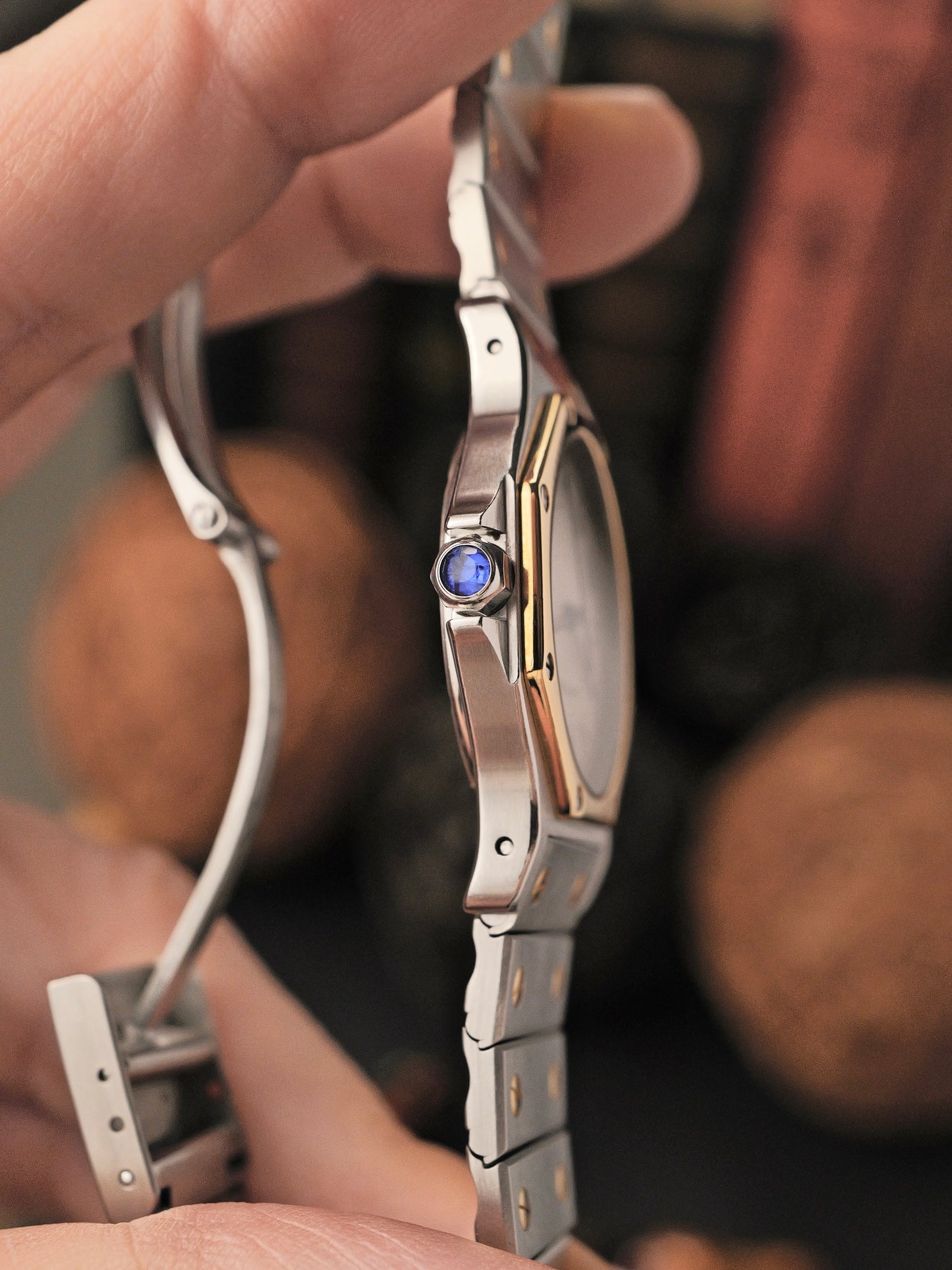Cartier Santos Octagon Steel & 18K Gold LM Ref. 187902 (circa 1990s)