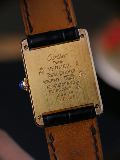 Cartier Tank Must de Cartier Vermeil Champagne LM Ref. 590005 (circa 1991)