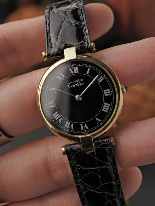 Cartier Vendôme Vermeil “Tuxedo Dial” LM Ref. 590003 (circa 1990s)