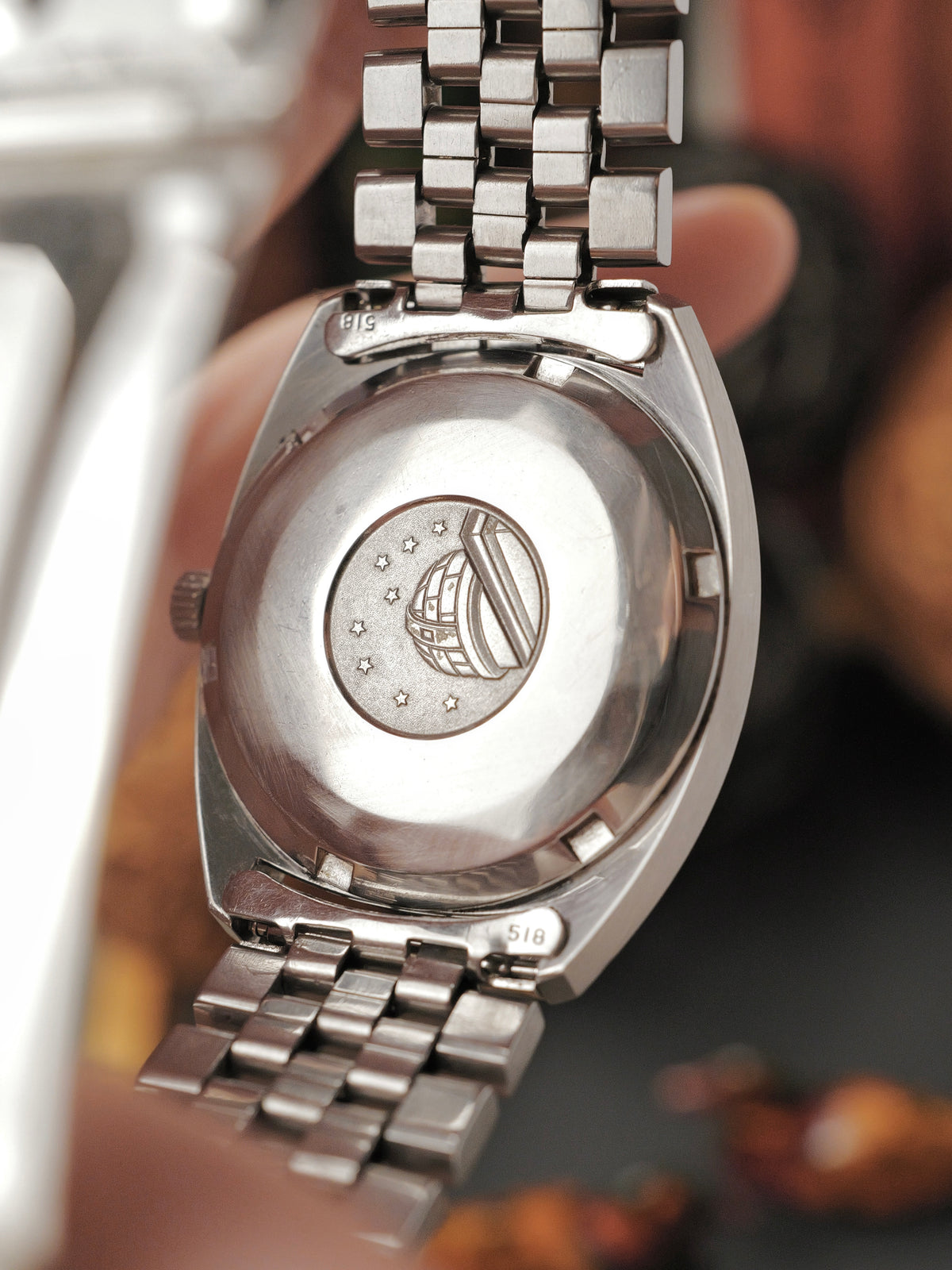 Omega Constellation C Steel Day-Date “Warm Silver Linen” Brick Bracelet Ref. 168.029 (circa 1968)